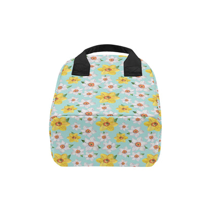 Daffodils Pattern Print Design DF07 Insulated Lunch Bag