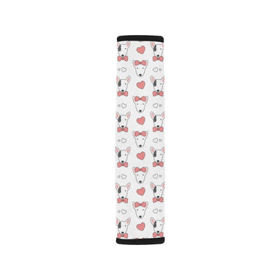 Bull Terriers Pattern Print Design 08 Car Seat Belt Cover