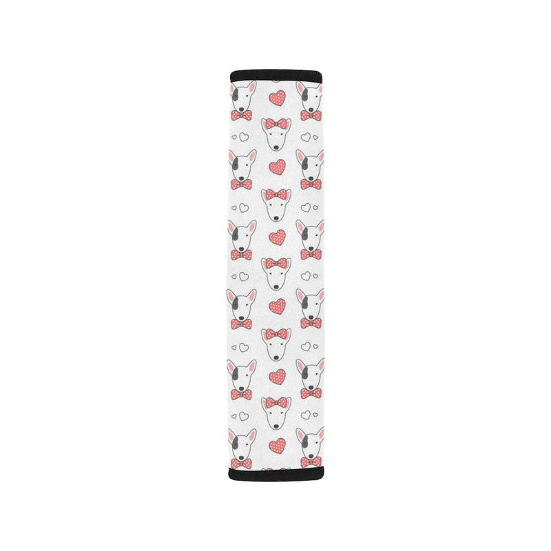 Bull Terriers Pattern Print Design 08 Car Seat Belt Cover