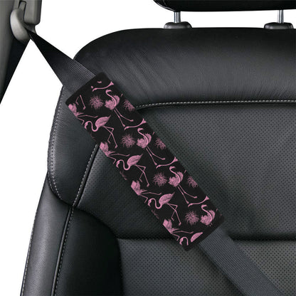 Flamingo Pink Print Pattern Car Seat Belt Cover