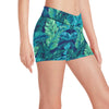 Banana Leaf Pattern Print Design BL05 Yoga Shorts