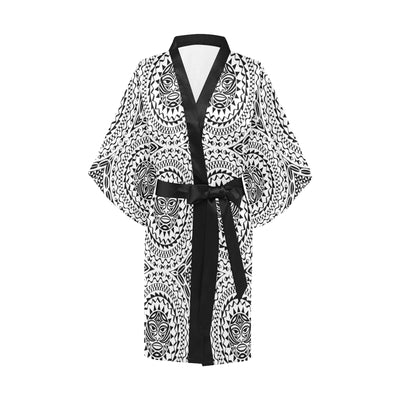 Polynesian Tribal Symbol Women Kimono Robe