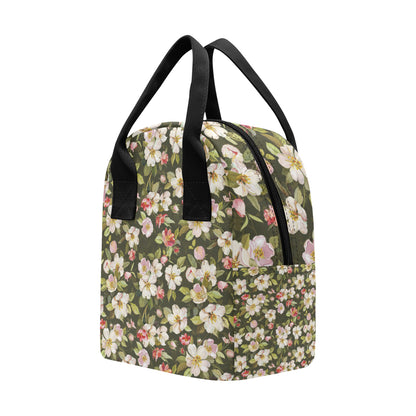 Apple blossom Pattern Print Design AB01 Insulated Lunch Bag
