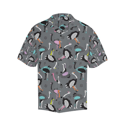 Ostrich Pattern Print Design 01 Men's Hawaiian Shirt