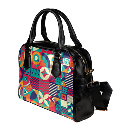 Mosaic Pattern Print Design 03 Shoulder Handbag