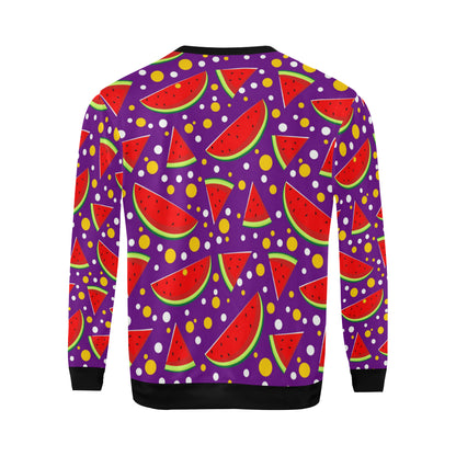 Watermelon Pattern Print Design WM010 Men Long Sleeve Sweatshirt