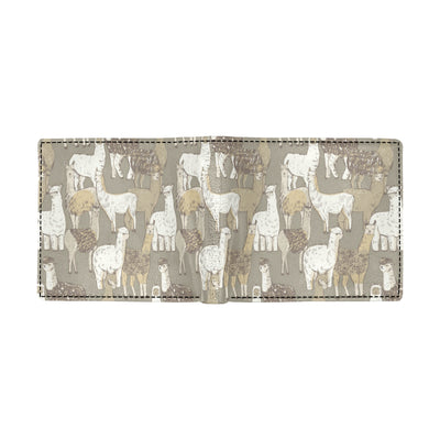 Alpaca Pattern Print Design 01 Men's ID Card Wallet