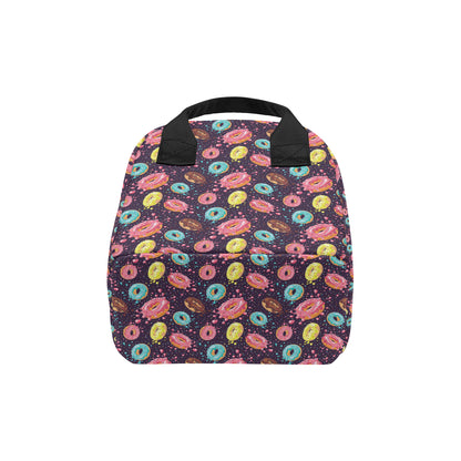 Donut Pattern Print Design DN03 Insulated Lunch Bag