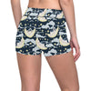 Rabbit Sleeping Pattern Print Design RB08 Yoga Shorts