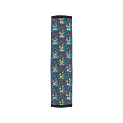 Aquarius Zodiac Pattern Print Design 03 Car Seat Belt Cover