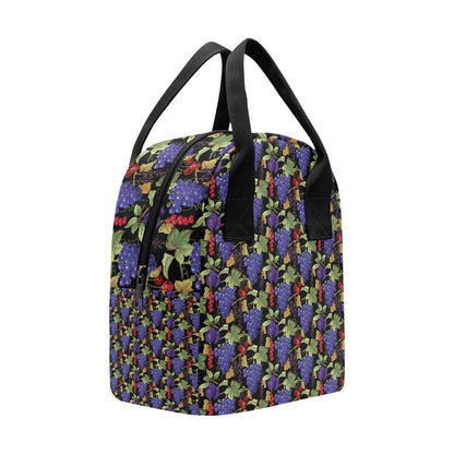Grape Pattern Print Design GP05 Insulated Lunch Bag