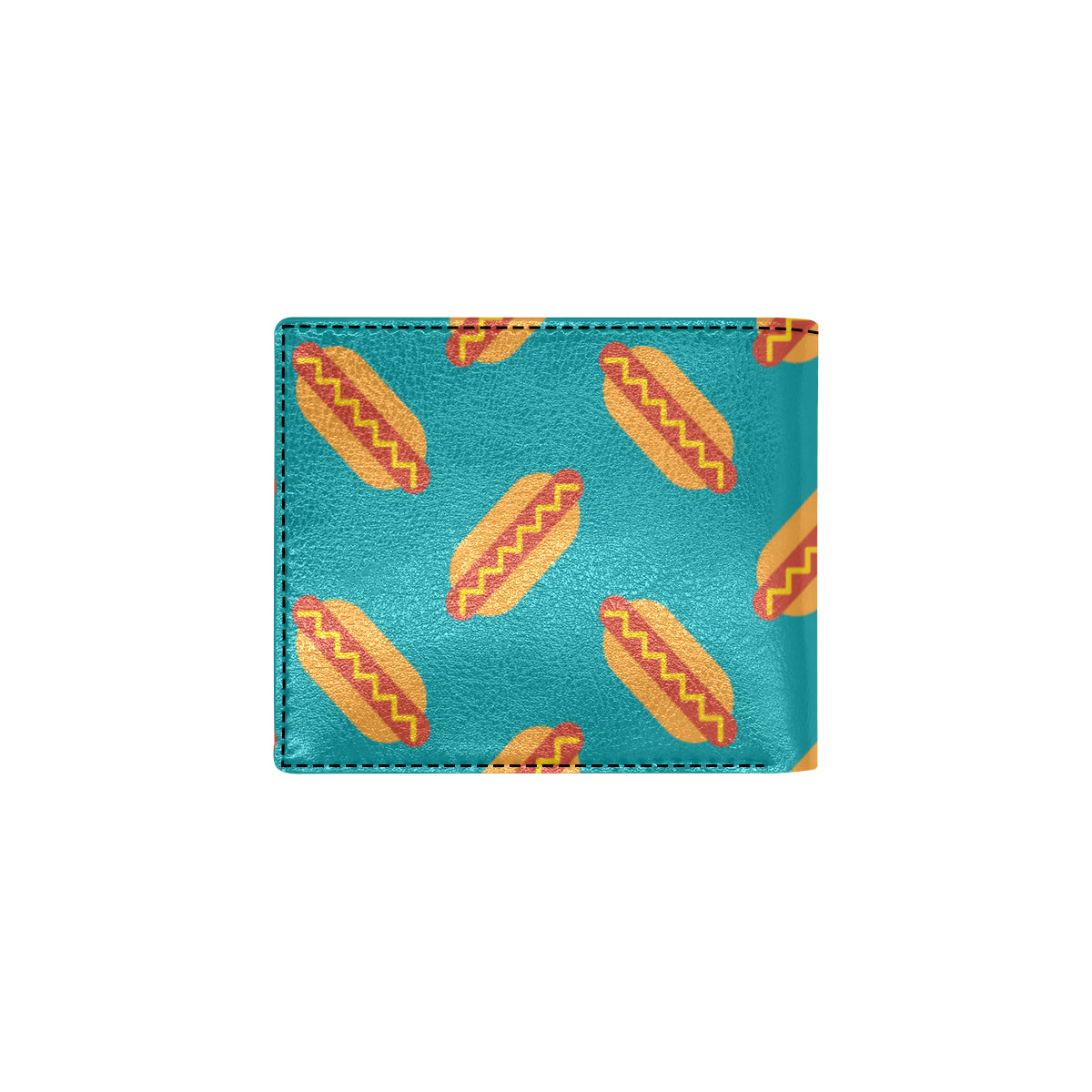 Hot Dog Pattern Print Design 03 Men's ID Card Wallet