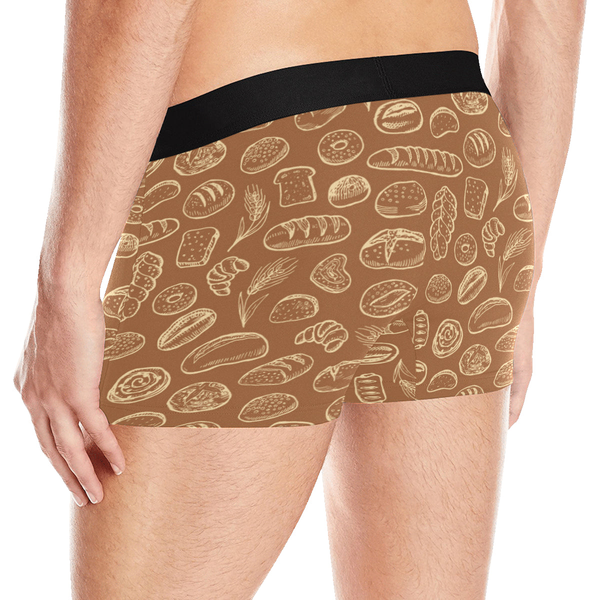 Bread Pattern Print Design 03 Men's Boxer Briefs