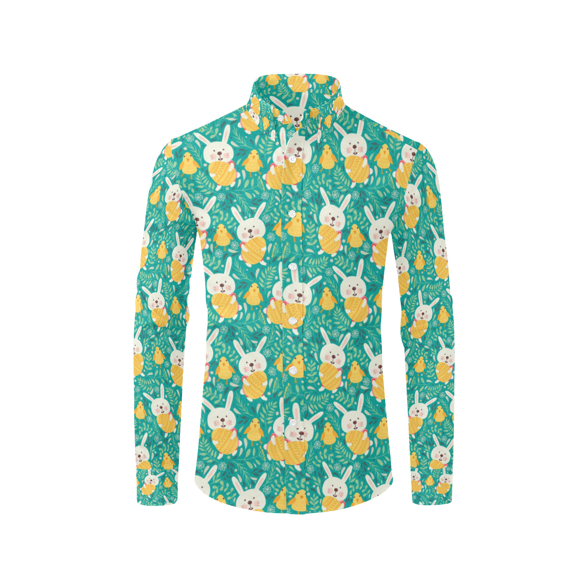 Easter Eggs Pattern Print Design RB02 Men's Long Sleeve Shirt