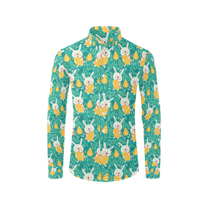 Easter Eggs Pattern Print Design RB02 Men's Long Sleeve Shirt