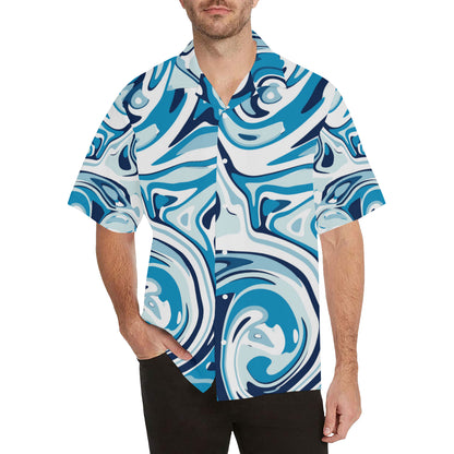 Liquid Pattern Print Design 05 Men's Hawaiian Shirt