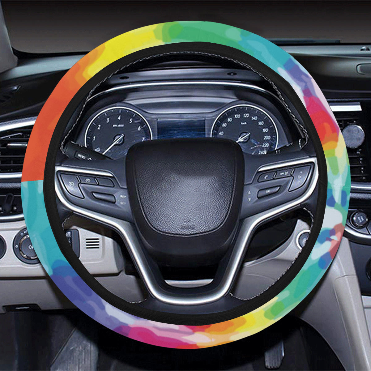 Tie Dye Steering Wheel Cover with Elastic Edge