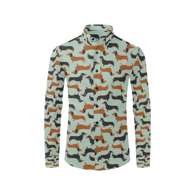 Dachshund Cute Print Pattern Men's Long Sleeve Shirt