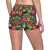 Tropical Flower Pattern Print Design TF04 Yoga Shorts