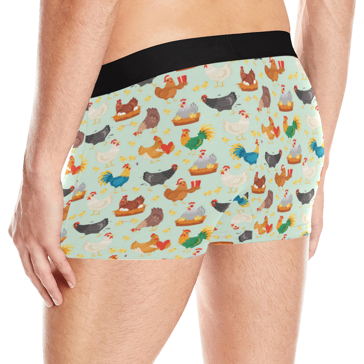 Chicken Pattern Print Design 07 Men's Boxer Briefs