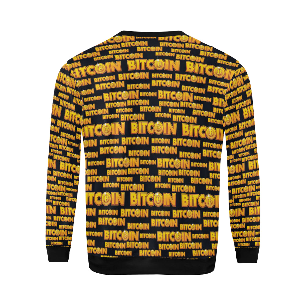 Bitcoin Pattern Print Design DO03 Men Long Sleeve Sweatshirt
