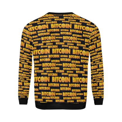Bitcoin Pattern Print Design DO03 Men Long Sleeve Sweatshirt
