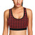 Red Black Buffalo Tartan Plaid Pattern Sports Bra