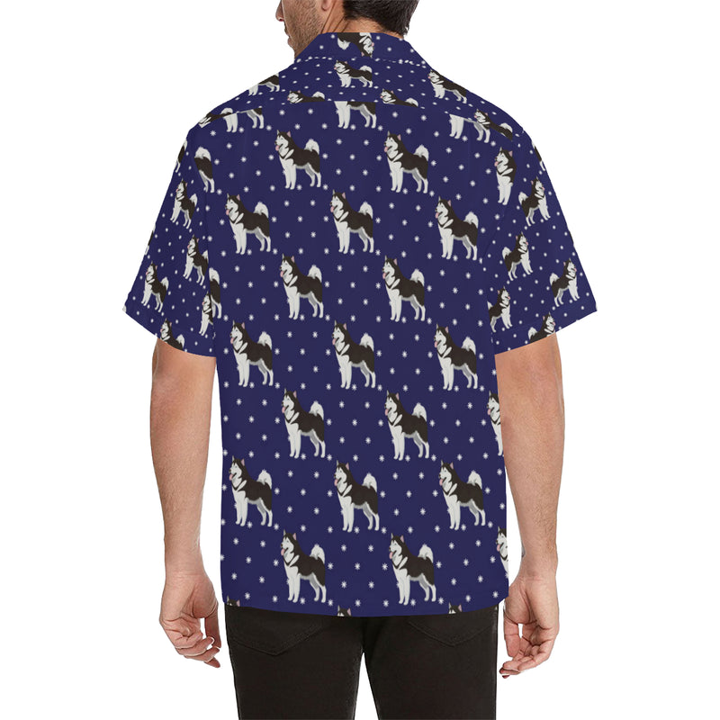 Alaskan Malamute Pattern Print Design 04 Men's Hawaiian Shirt