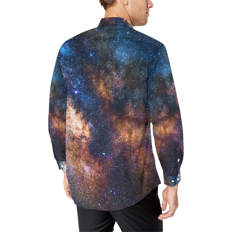 Celestial Milky way Galaxy Men's Long Sleeve Shirt