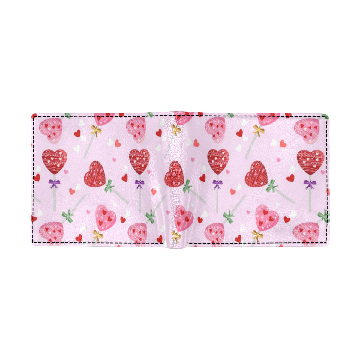 Lollipop Pattern Print Design LL07 Men's ID Card Wallet