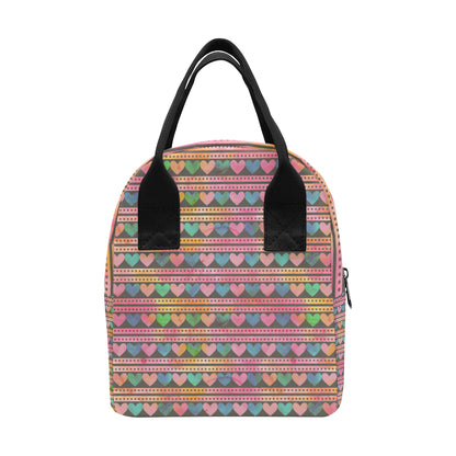 Heart Pattern Print Design HE010 Insulated Lunch Bag