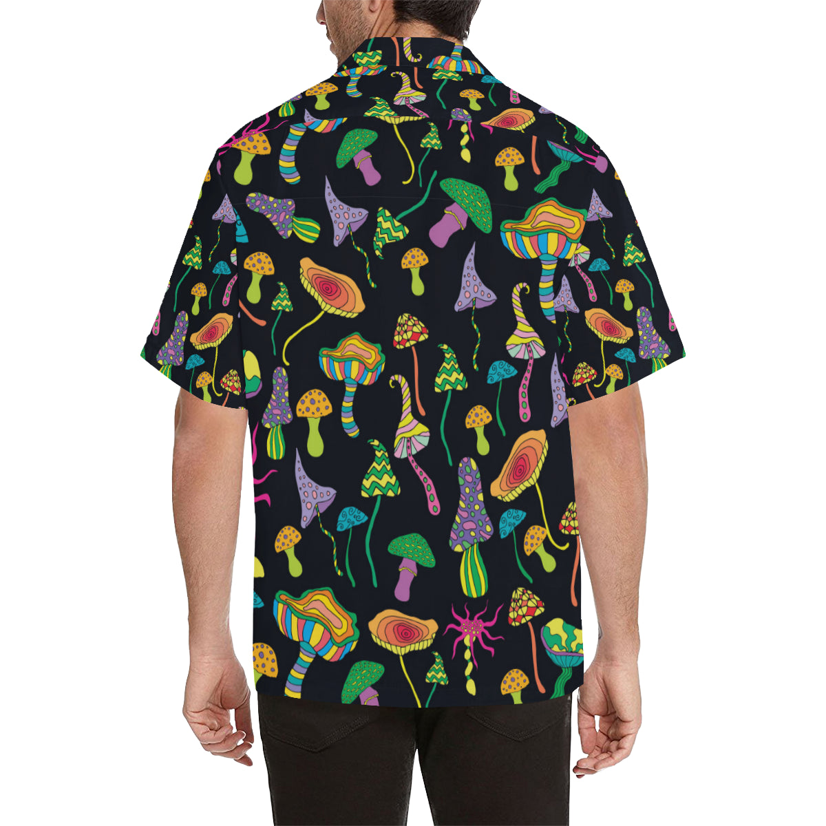 Psychedelic Mushroom Pattern Print Design A02 Men's Hawaiian Shirt
