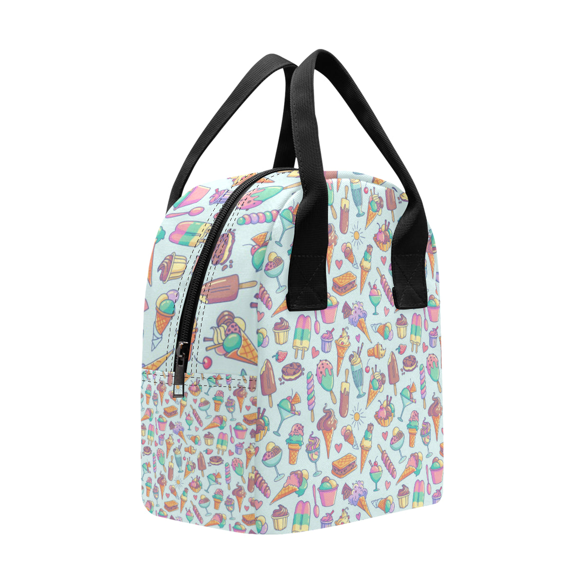 Ice Cream Pattern Print Design IC02 Insulated Lunch Bag