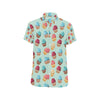 Cupcake Pattern Print Design 01 Men's Short Sleeve Button Up Shirt