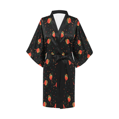 Maracas Pattern Print Design 03 Women's Short Kimono
