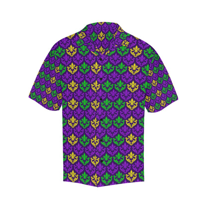 Mardi Gras Pattern Print Design 02 Men's Hawaiian Shirt