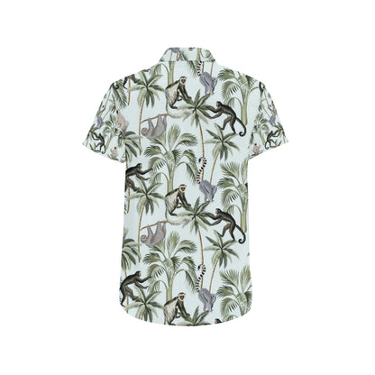 Rainforest Pattern Print Design RF04 Men's Short Sleeve Button Up Shirt