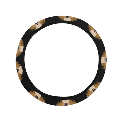 Collies Pattern Print Design 01 Steering Wheel Cover with Elastic Edge
