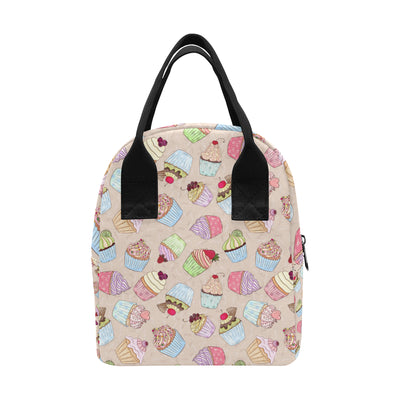 Cupcake Pattern Print Design CP06 Insulated Lunch Bag