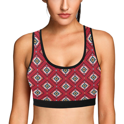 Aztec Pattern Print Design 10 Sports Bra