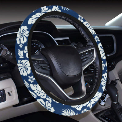 Hawaiian Themed Pattern Print Design H020 Steering Wheel Cover with Elastic Edge