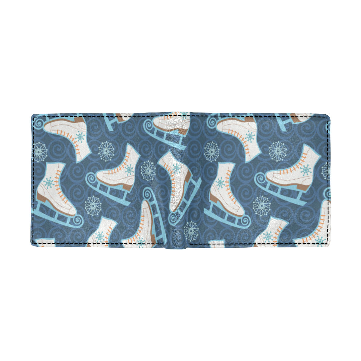 Ice Skate Pattern Print Design 01 Men's ID Card Wallet