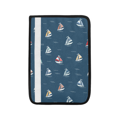Sailing Ships Pattern Print Design A02 Car Seat Belt Cover