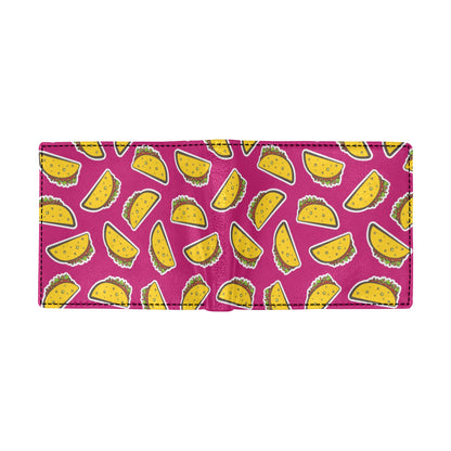 Taco Pattern Print Design TC01 Men's ID Card Wallet