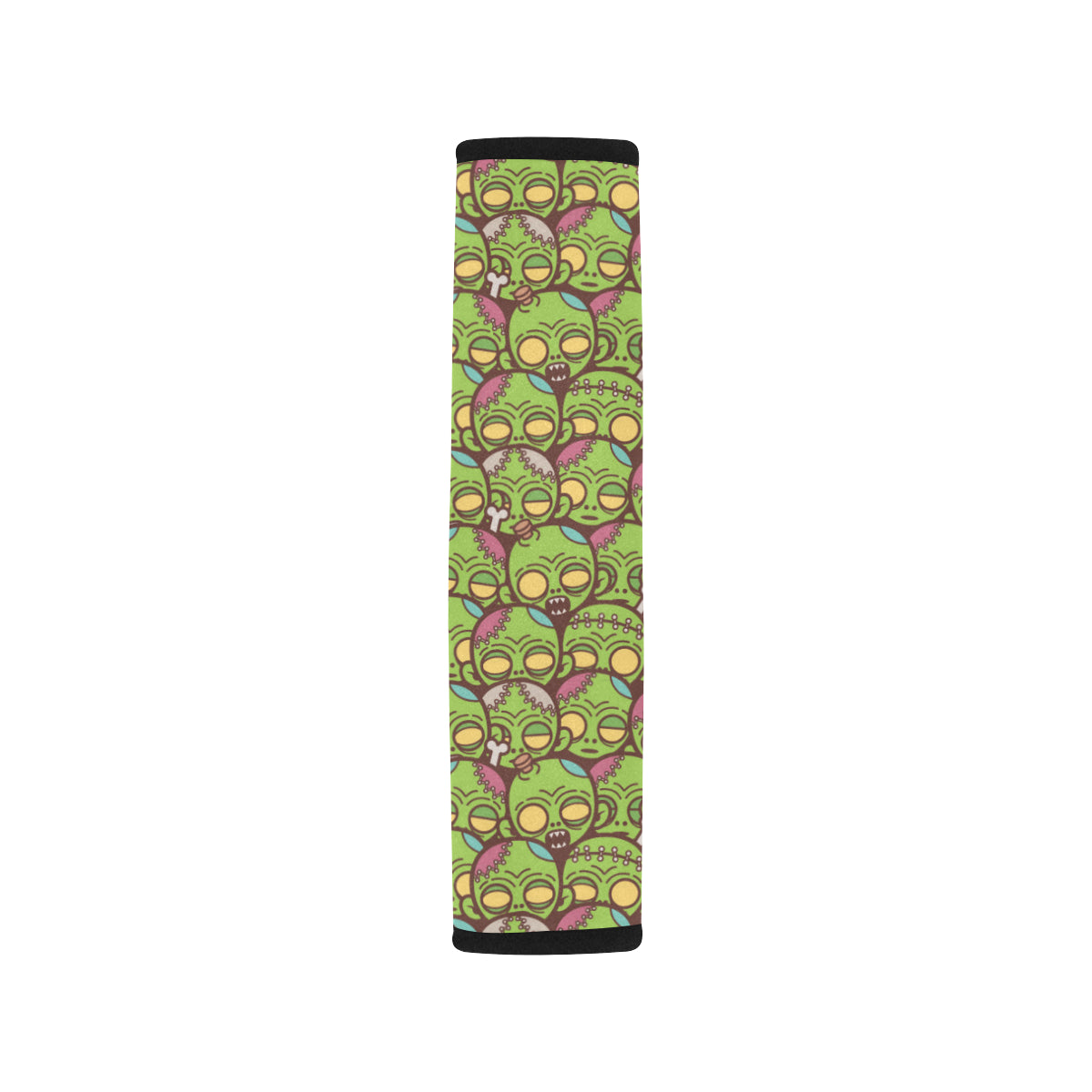 Zombie Head Design Pattern Print Car Seat Belt Cover