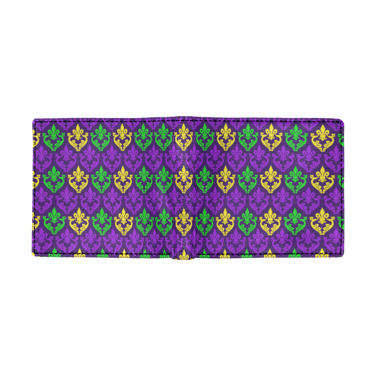 Mardi Gras Pattern Print Design 02 Men's ID Card Wallet