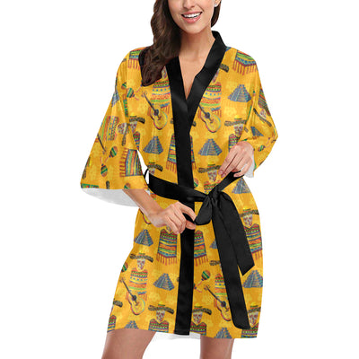 Maracas Mexican Style Pattern Print Design 02 Women's Short Kimono