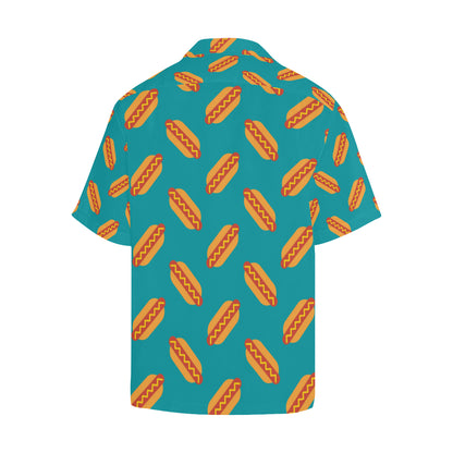 Hot Dog Pattern Print Design 03 Men's Hawaiian Shirt