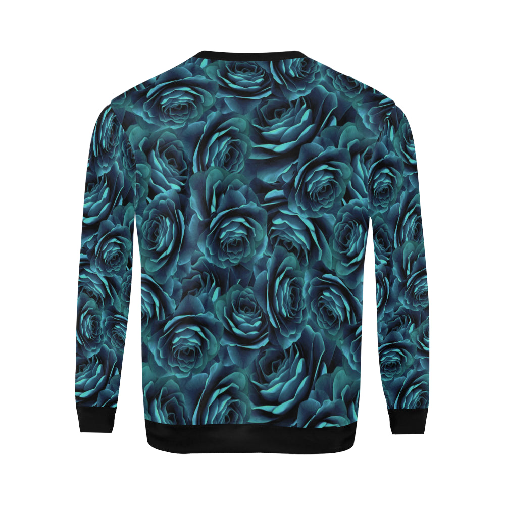 Camellia Pattern Print Design CM04 Men Long Sleeve Sweatshirt
