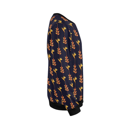 Heliconia Pattern Print Design HL06 Men Long Sleeve Sweatshirt